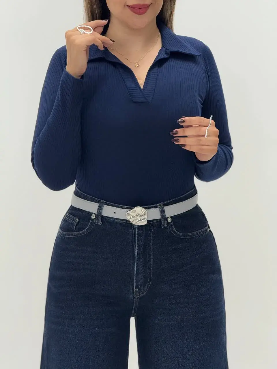 3677-بادی یقه دار کد 10203